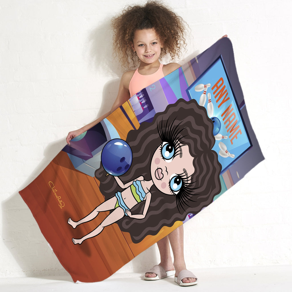 ClaireaBella Girls Bowling Master Beach Towel - Image 1