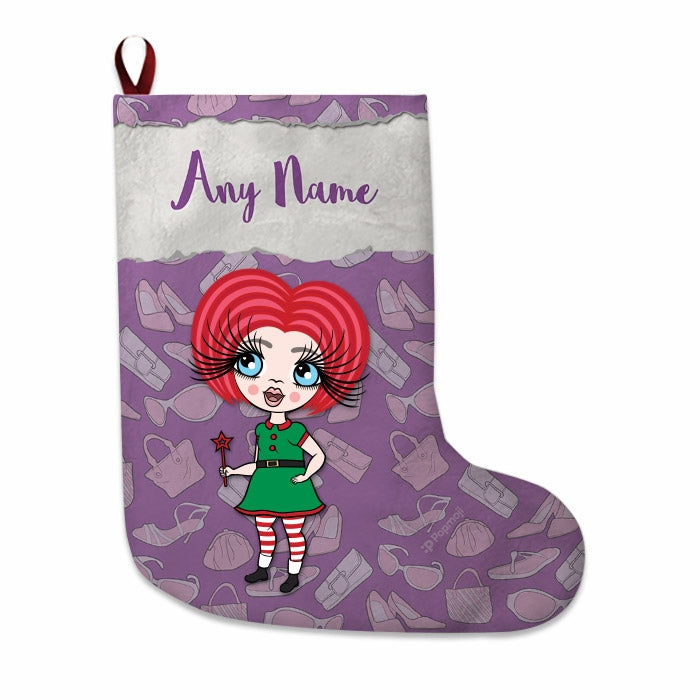 Girls Personalized Christmas Stocking - Fashionista - Image 4