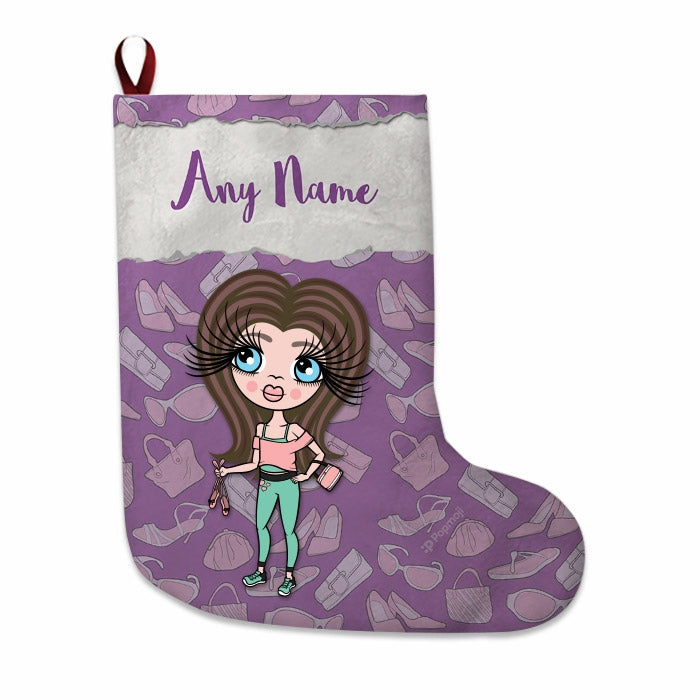 Girls Personalized Christmas Stocking - Fashionista - Image 1