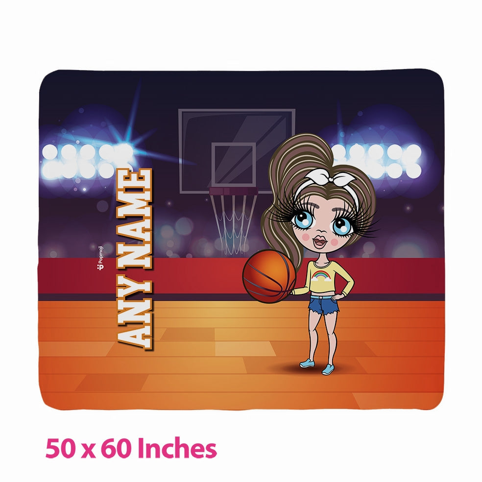 Girls Basketball Fleece Blanket - Image 4