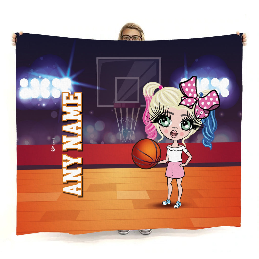 Girls Basketball Fleece Blanket - Image 5