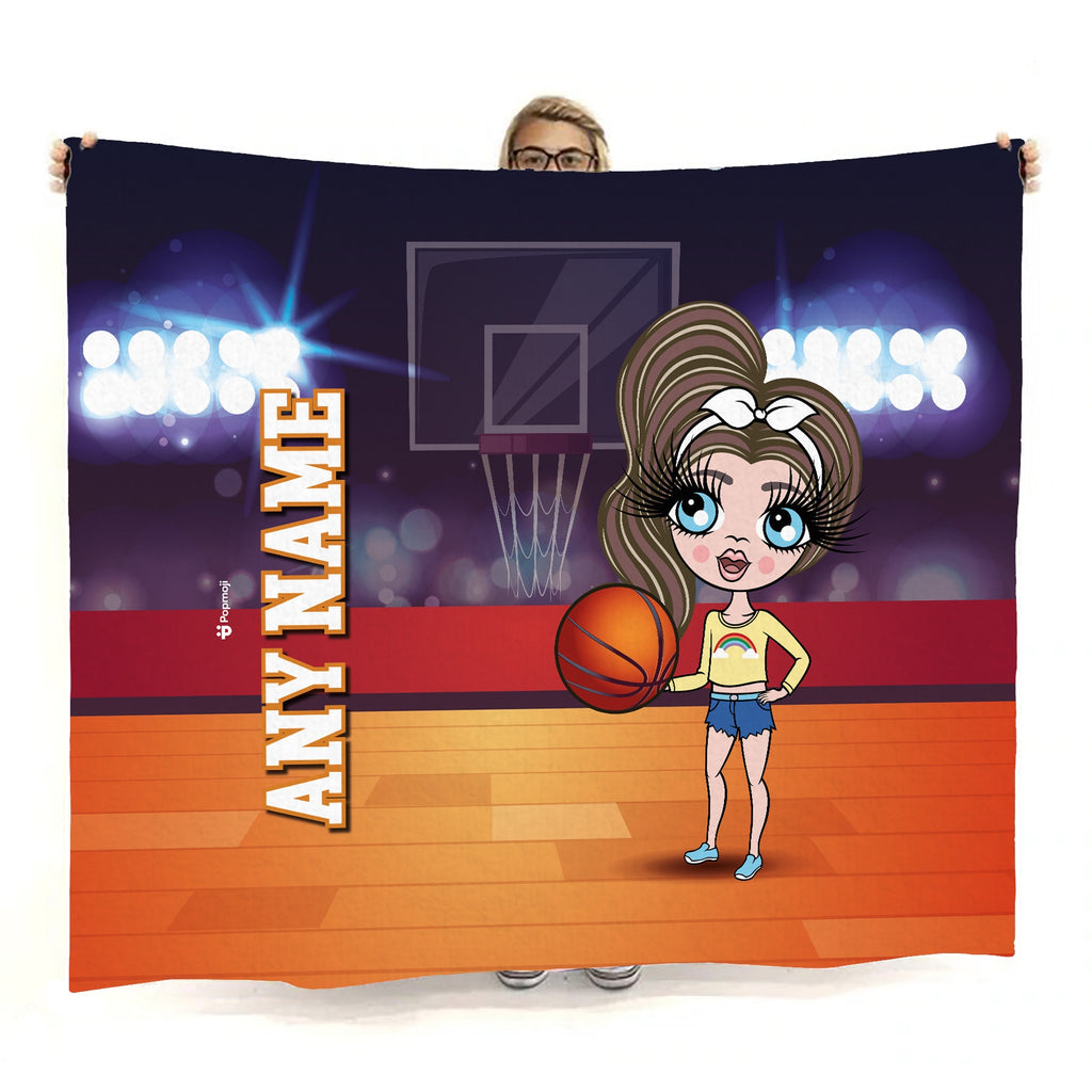 Girls Basketball Fleece Blanket - Image 1