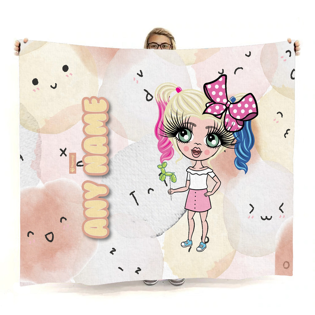 Girls Fluffy Emojis Fleece Blanket - Image 5