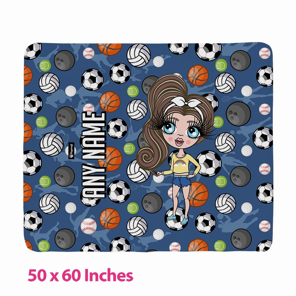 Girls Sports Print Fleece Blanket - Image 4