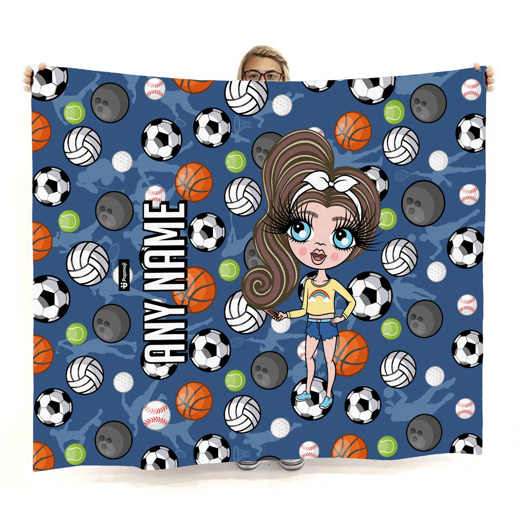 Girls Sports Print Fleece Blanket - Image 5