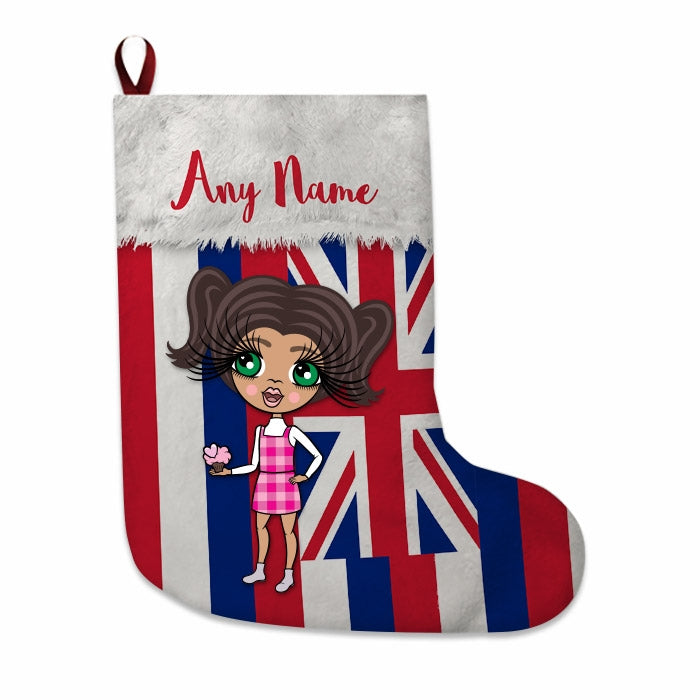 Girls Personalized Christmas Stocking - Hawaiian Flag - Image 1