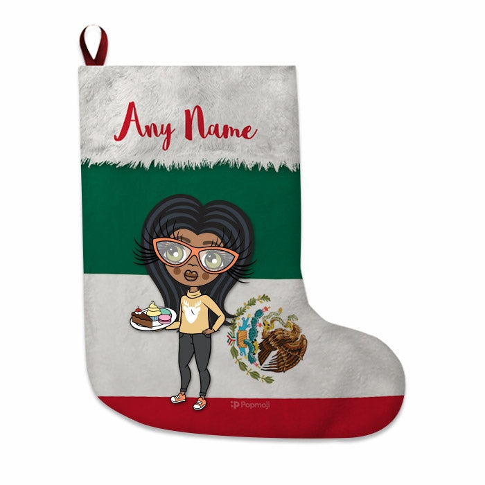 Girls Personalized Christmas Stocking - Mexican Flag - Image 3