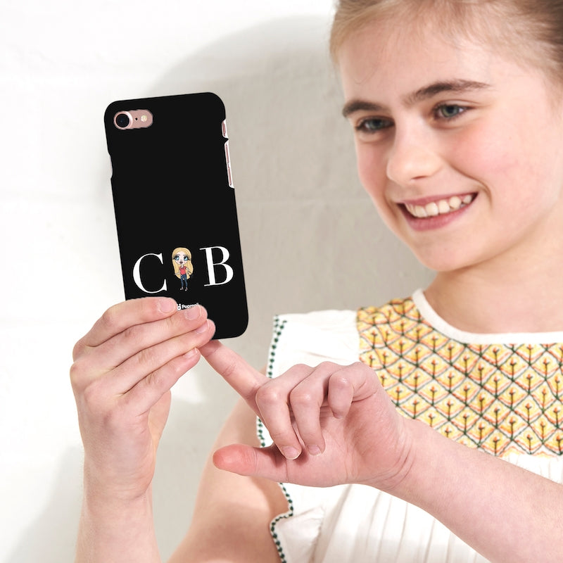 ClaireaBella Girls Personalized The LUX Collection Black Phone Case - Image 4