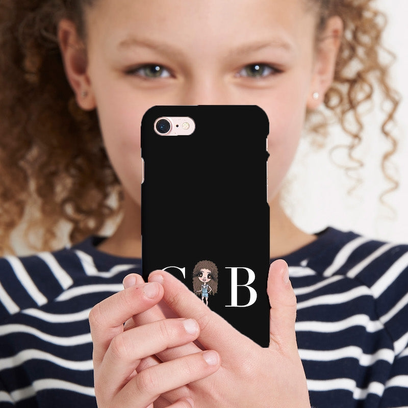 ClaireaBella Girls Personalized The LUX Collection Black Phone Case - Image 3