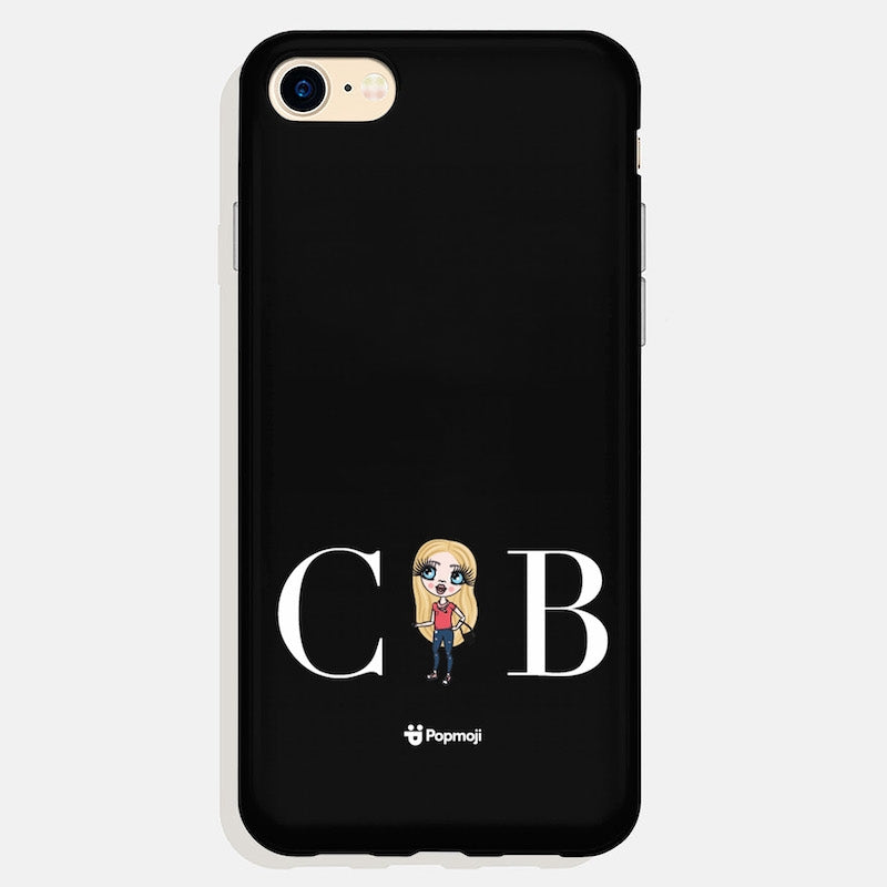 ClaireaBella Girls Personalized The LUX Collection Black Phone Case - Image 2