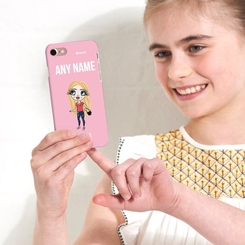 ClaireaBella Girls Personalized Pink Power Phone Case - Image 3