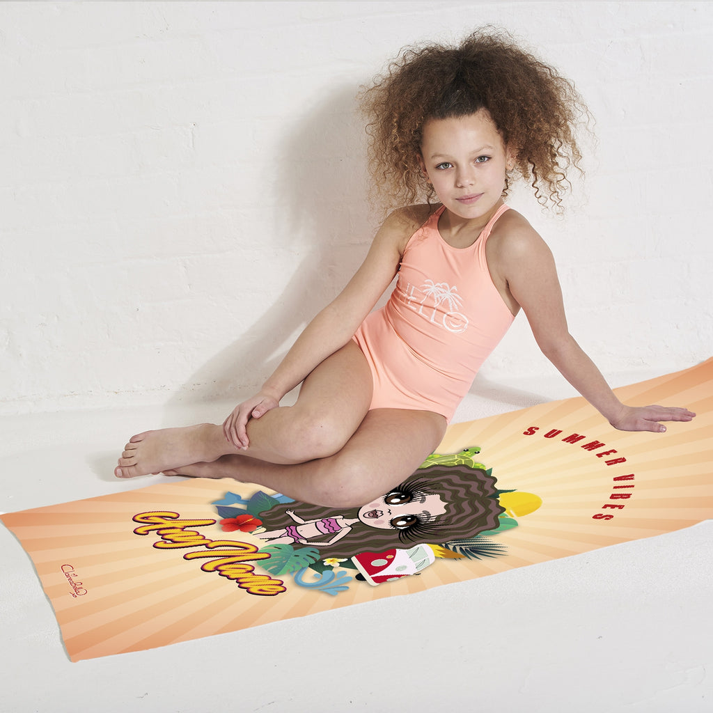 ClaireaBella Girls Summer Vibes Beach Towel - Image 4