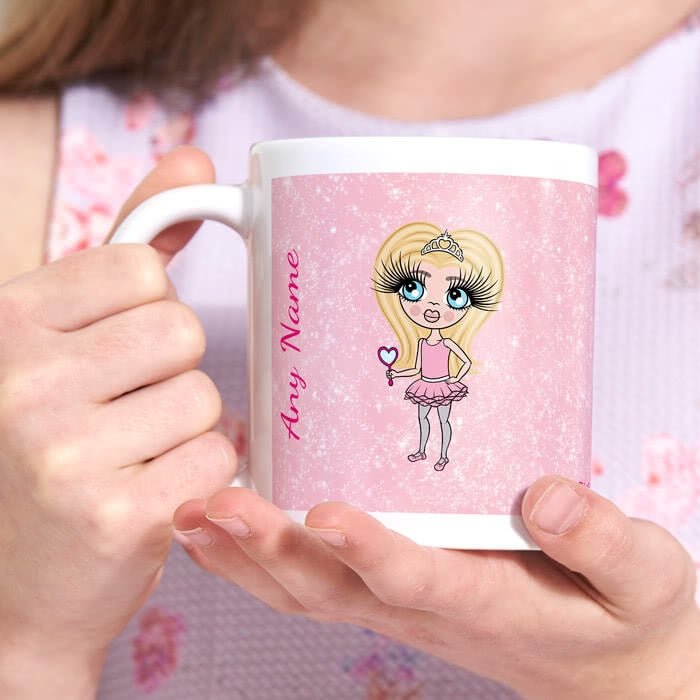 ClaireaBella Girls Baby Pink Glitter Mug - Image 3