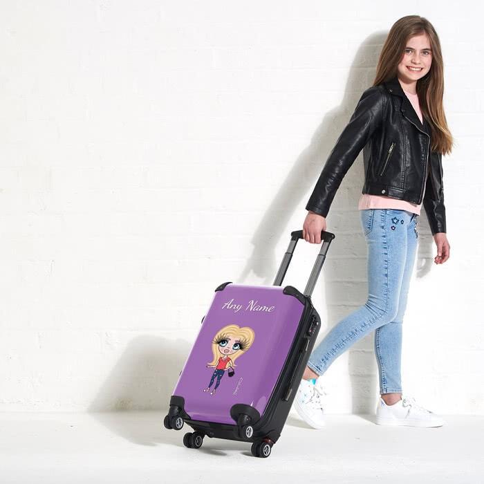 ClaireaBella Girls Purple Suitcase - Image 3