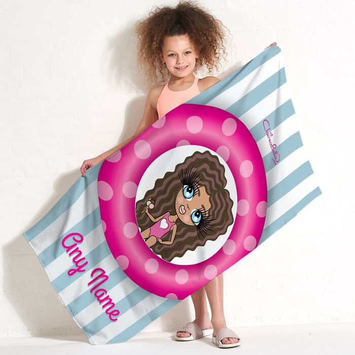 ClaireaBella Girls Pool Party Beach Towel - Image 1