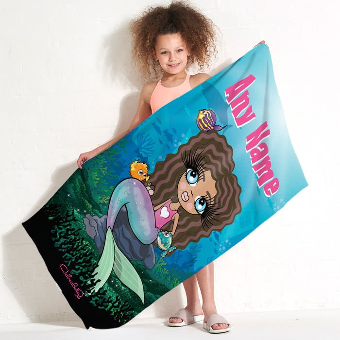 ClaireaBella Girls Mermaid Beach Towel - Image 1