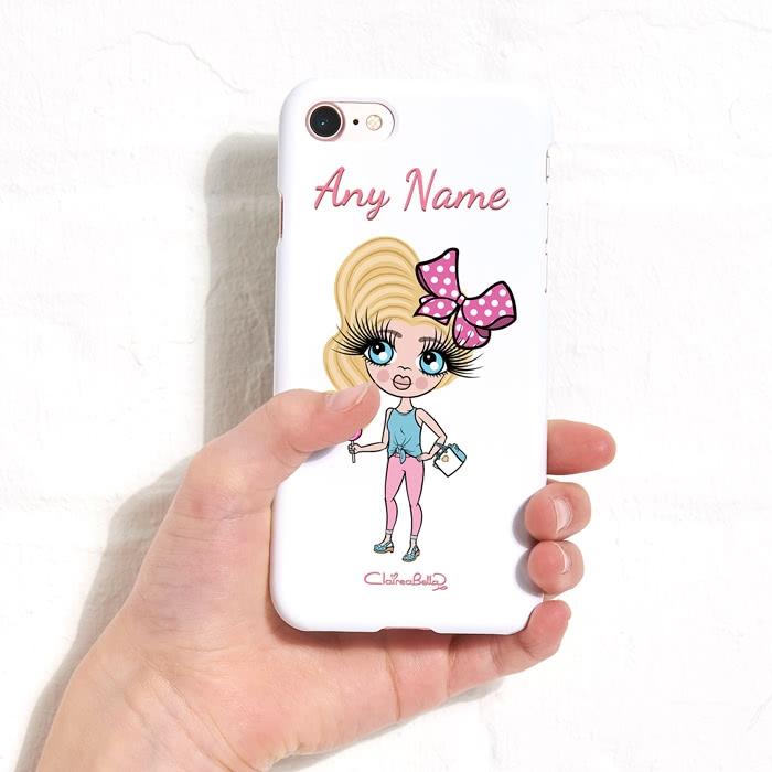 ClaireaBella Girls Personalized White Phone Case - Image 2