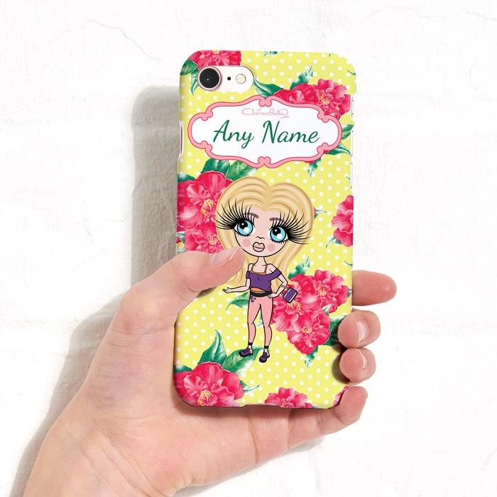 ClaireaBella Girls Personalized Lemon Floral Phone Case - Image 1