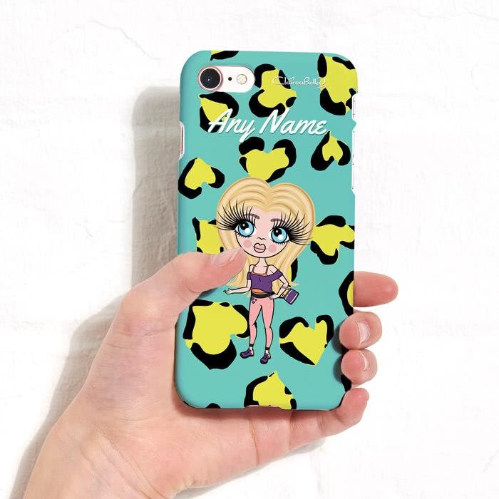 ClaireaBella Girls Personalized Heart Leopard Phone Case - Image 3