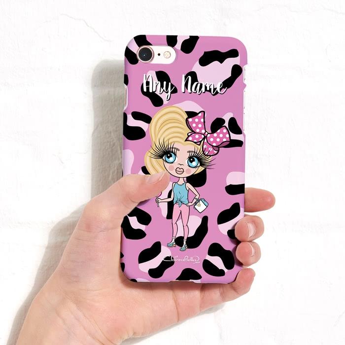 ClaireaBella Girls Personalized Lilac Leopard Phone Case - Image 3