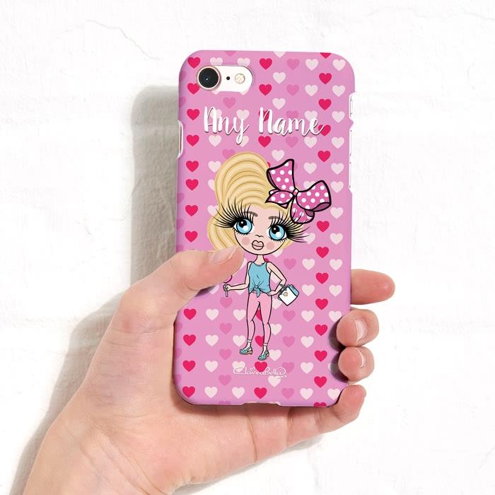 ClaireaBella Girls Personalized Hearts Phone Case - Image 2