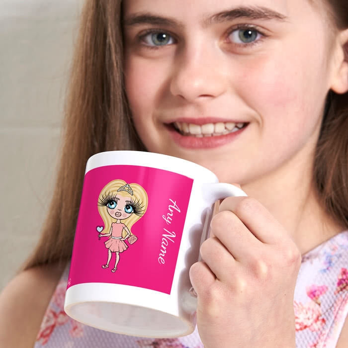 ClaireaBella Girls Hot Pink Mug - Image 3