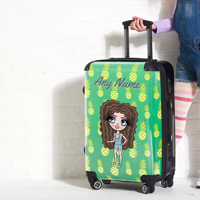 ClaireaBella Girls Pineapple Print Suitcase - Image 2