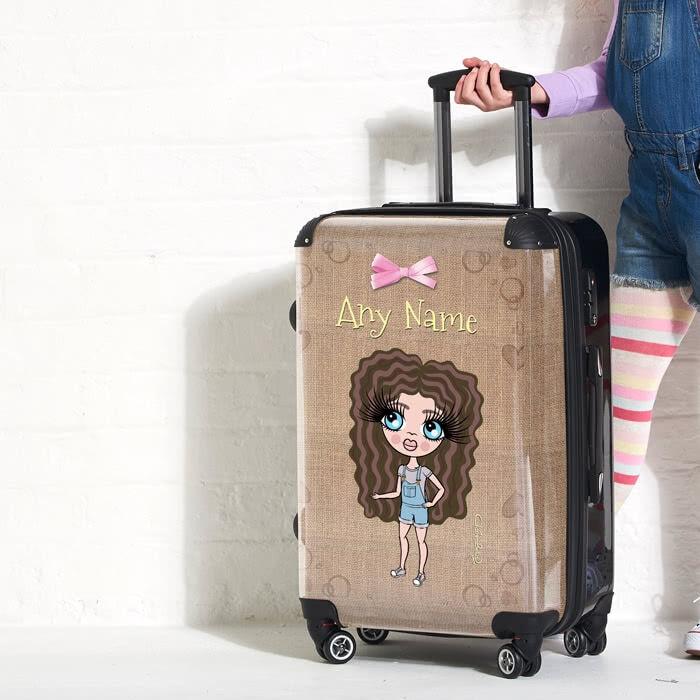 ClaireaBella Girls Jute Print Suitcase - Image 2