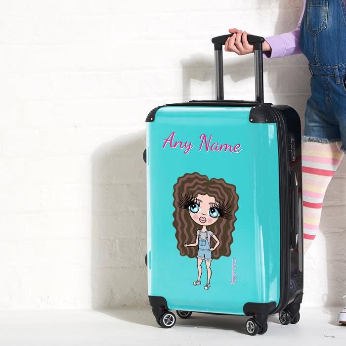 ClaireaBella Girls Turquoise Suitcase - Image 1