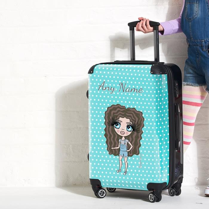 ClaireaBella Girls Polka Dot Suitcase - Image 0