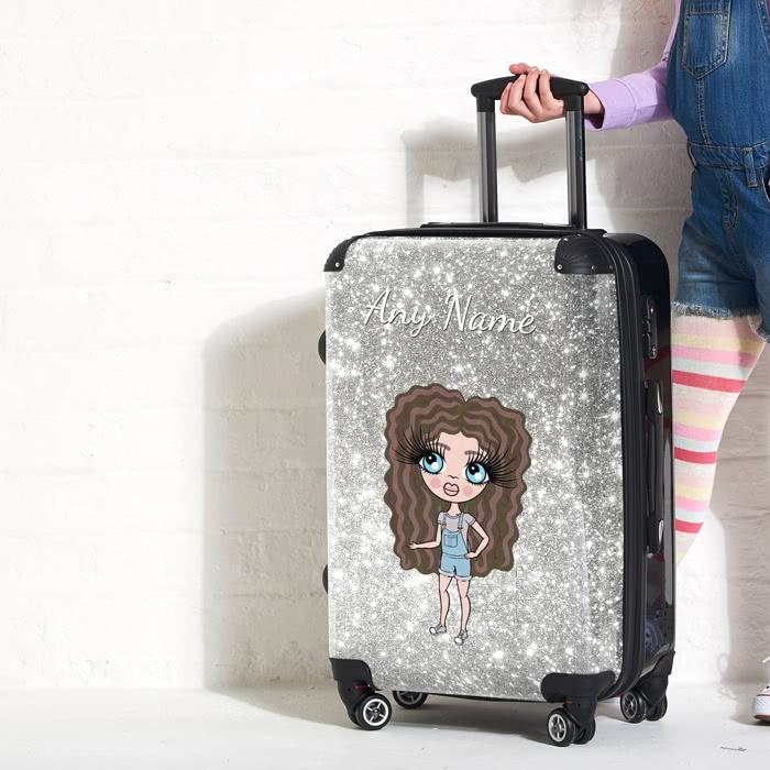ClaireaBella Girls Glitter Effect Suitcase - Image 4