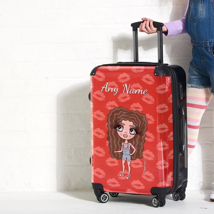 ClaireaBella Girls Lip Print Suitcase - Image 3