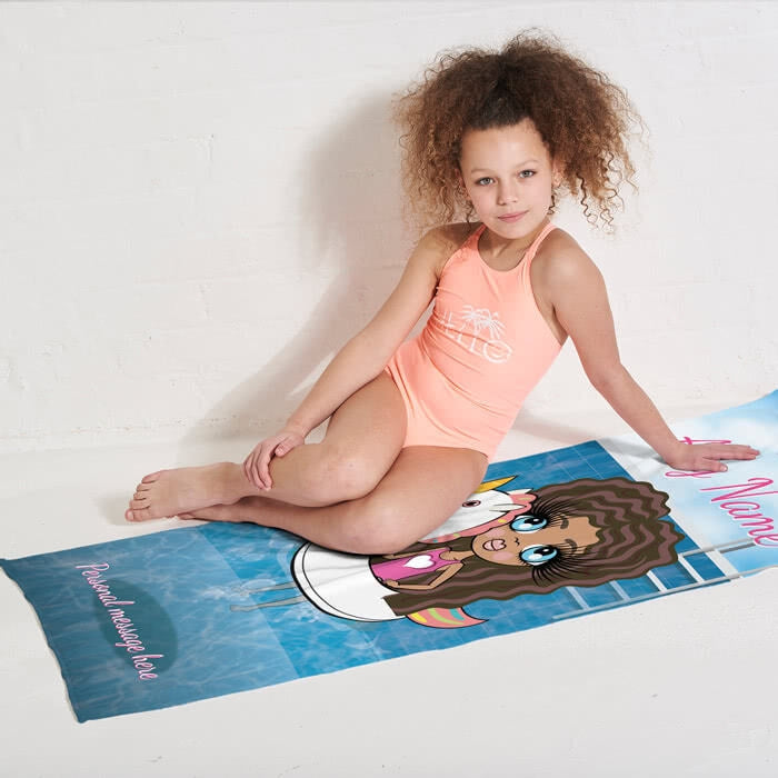 ClaireaBella Girls Unicorn Float Beach Towel - Image 7