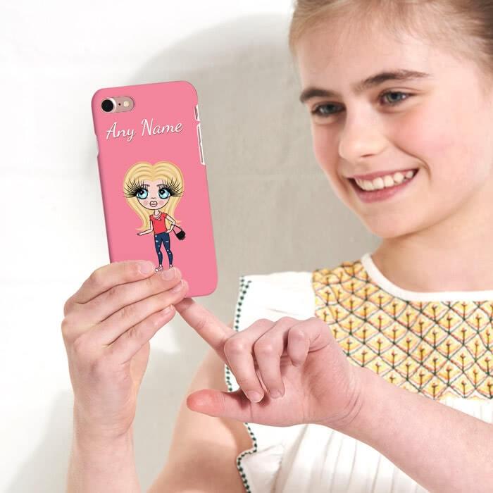 ClaireaBella Girls Personalized Pink Phone Case - Image 2
