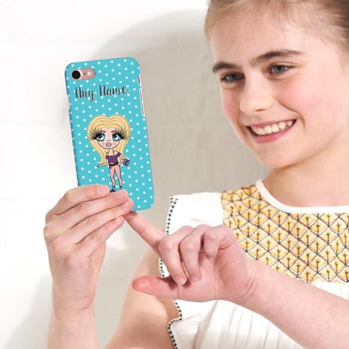 ClaireaBella Girls Personalized Polka Dot Phone Case - Image 3