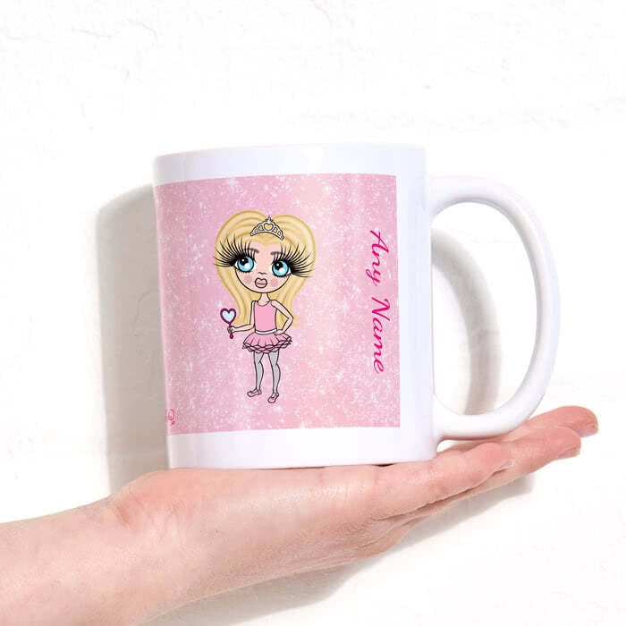 ClaireaBella Girls Baby Pink Glitter Mug - Image 5