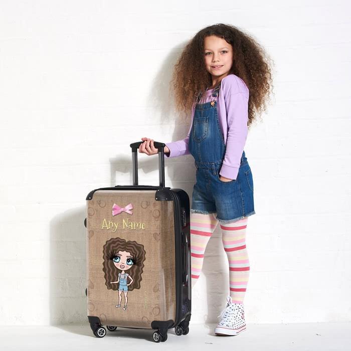 ClaireaBella Girls Jute Print Suitcase - Image 0