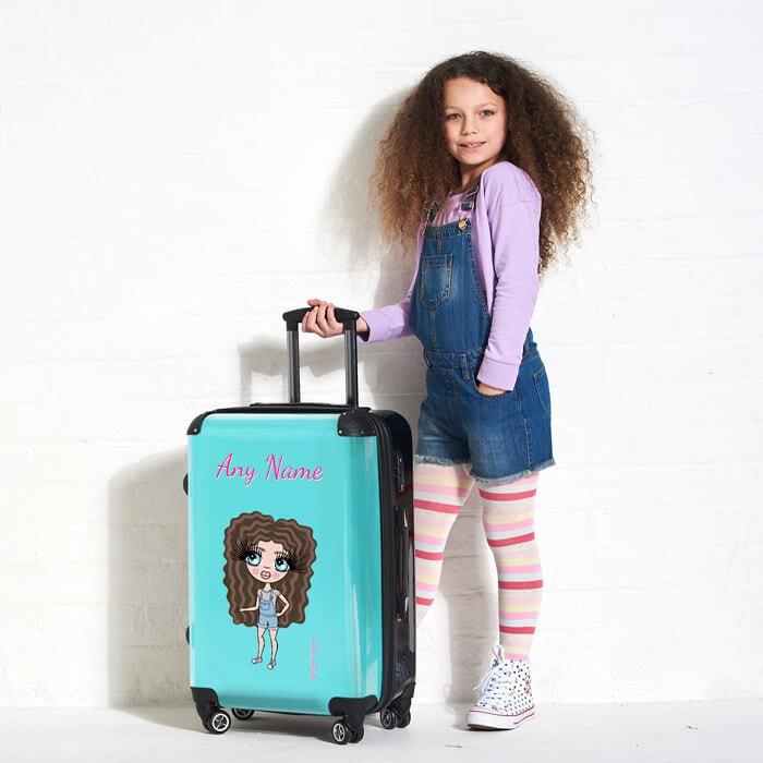 ClaireaBella Girls Turquoise Suitcase - Image 3