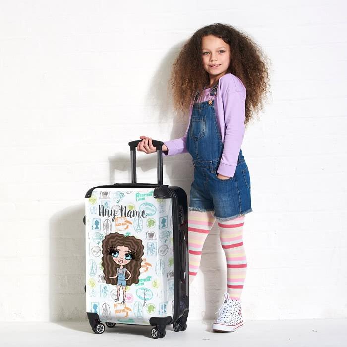 ClaireaBella Girls Travel Stamp Suitcase - Image 2