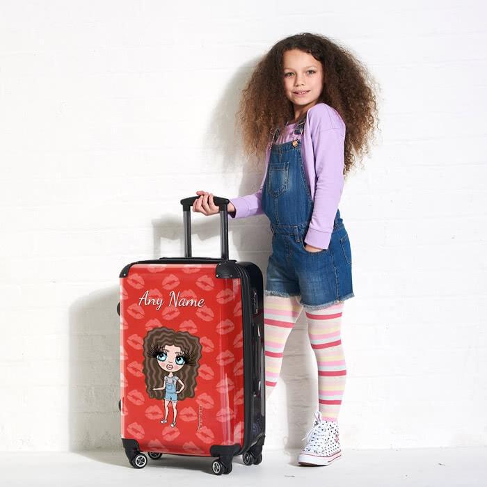 ClaireaBella Girls Lip Print Suitcase - Image 5