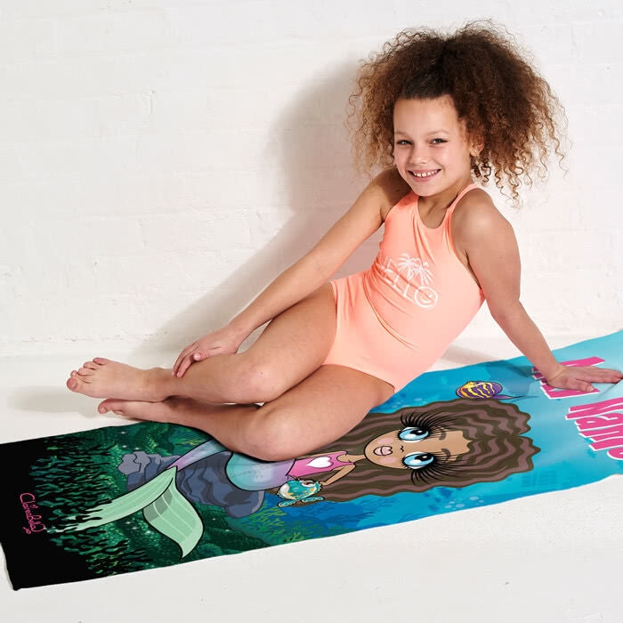 ClaireaBella Girls Mermaid Beach Towel - Image 3