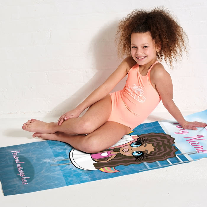 ClaireaBella Girls Unicorn Float Beach Towel - Image 3
