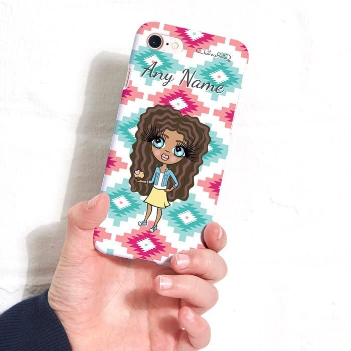 ClaireaBella Girls Personalized Aztec Geo Phone Case - Image 1