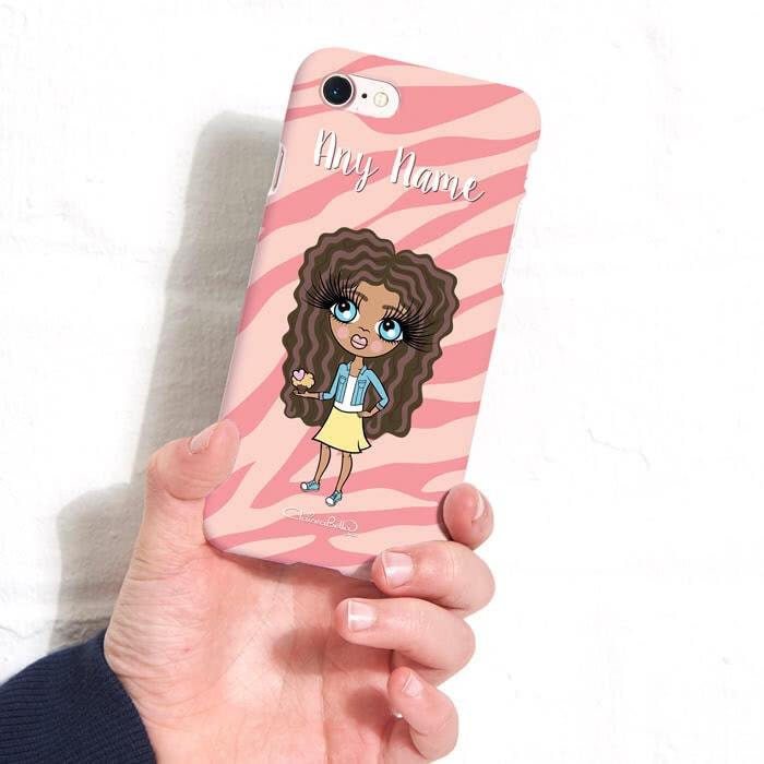 ClaireaBella Girls Personalized Pink Zebra Phone Case - Image 4