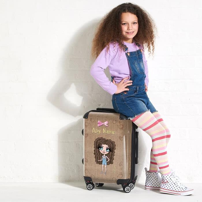 ClaireaBella Girls Jute Print Suitcase - Image 4