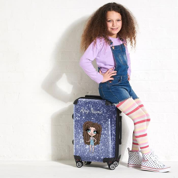 ClaireaBella Girls Glitter Effect Suitcase - Image 2