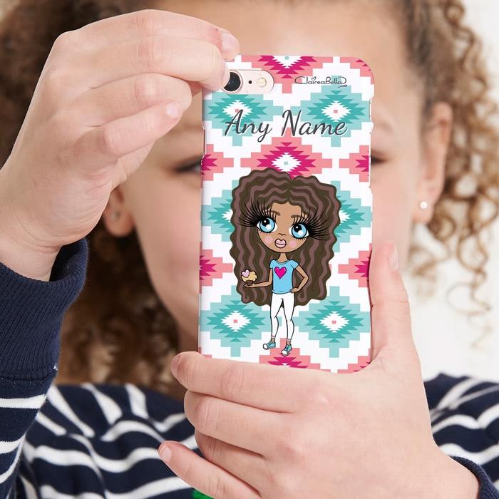 ClaireaBella Girls Personalized Aztec Geo Phone Case - Image 0