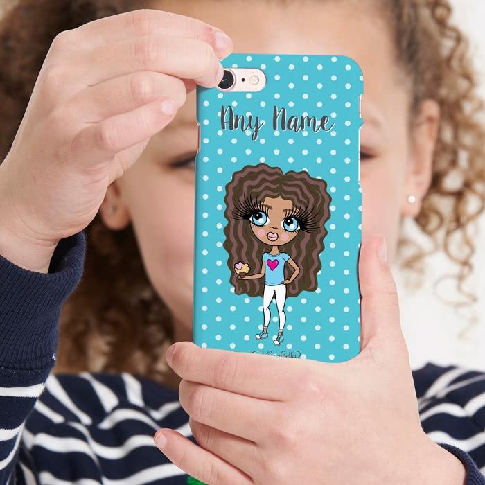 ClaireaBella Girls Personalized Polka Dot Phone Case - Image 0
