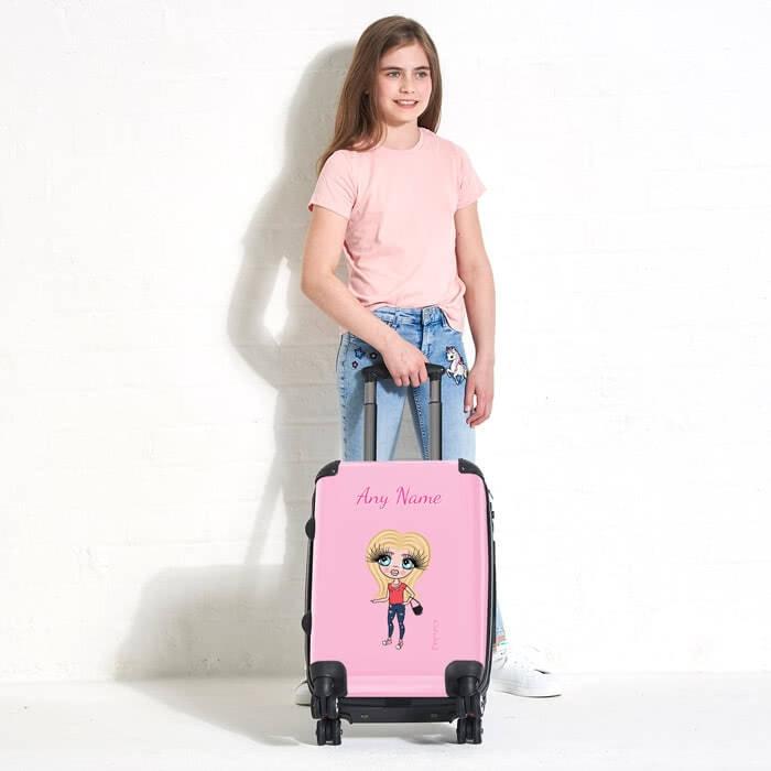 ClaireaBella Girls Pastel Pink Suitcase - Image 0