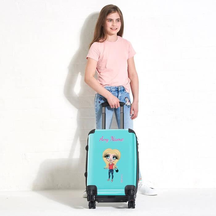 ClaireaBella Girls Turquoise Suitcase - Image 0